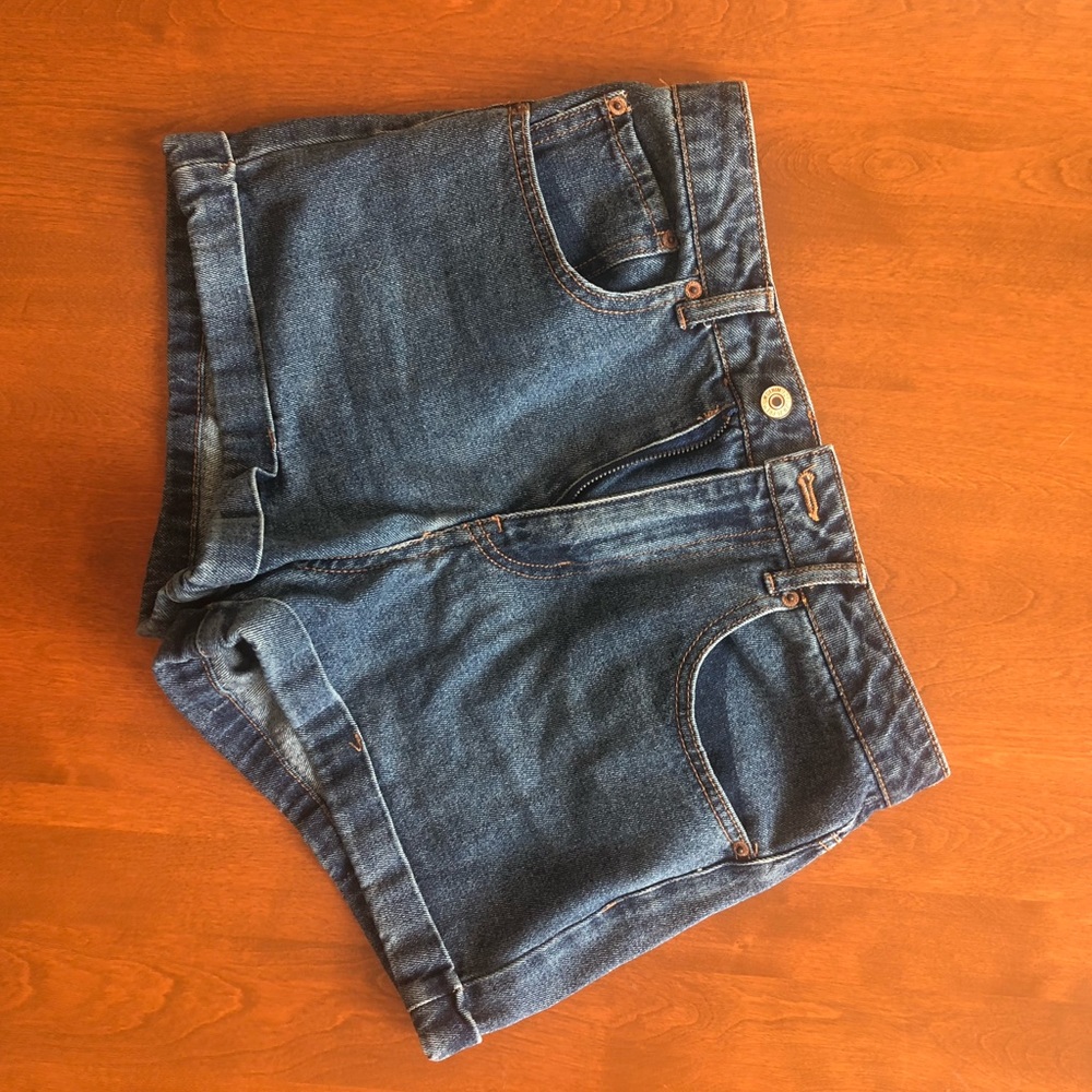 High Waisted Blue Jean Shorts